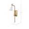 Nuvo Prospect 1-Light Wall Sconce - Matte White with Burnished Brass 60/7396 - alternate 6